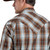 Men's Stetson Brown Plaid Snap Shirt BACK