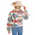 Rock & Roll Denim Sherpa Aztec Print 1/4 Zip BACK