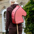 LeMieux Hobby Horse Carry Bag CRANBERRY IN USE