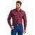 Wrangler Wrinkle Resist Burgundy Plaid Shirt FRONT
