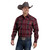 Men's Stetson Maroon Plaid Snap Shirt FRONT
