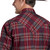 Men's Stetson Maroon Plaid Snap Shirt BACK