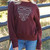 Cruel Denim Burgundy Boot Stitch Sweatshirt