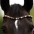Kavalkade Burgundy Browband BLACK ON HORSE