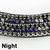 Kavalkade Button Curved Browband | Night CLOSEUP