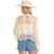 Rock & Roll Denim Open Weave Sweater BACK