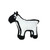 Tuffy Jr. Barnyard Sheep Dog Toy FRONT ANGLE