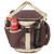 Huntley Deluxe Grooming Bag BROWN SIDE PRODUCT DEMO