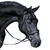 Lumiere Penny Bridle BLACK FRONT ANGLE