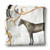 Equestrian Waffle Weave Kitchen Towel GOLD HORSE