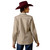 Ariat Kirby Chocolate Plum Lurex Stripe LS Shirt BACK