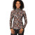 Kastel Denmark Chocolate Brown Pansies LS Sun Shirt FRONT