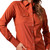 Kimes Ranch Skeeter LS Snap Shirt BURNT RED CLOSEUP