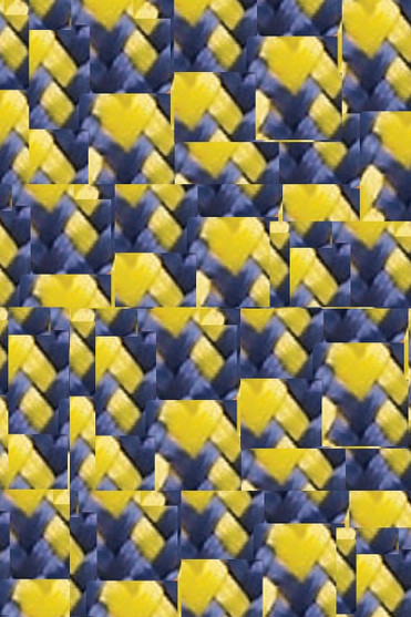 Niblet Slow Feeder Hay Net Trailer Size NAVY/YELLOW