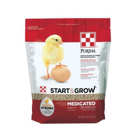 Purina Start & Grow Medicated Chick Food 5lb