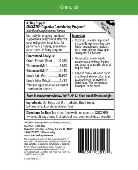 Succeed Digestive Conditioning Granules Label