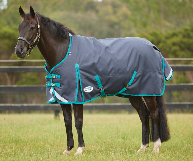 ComFiTec Plus Dynamic Rain Sheet Black with Aqua Trim