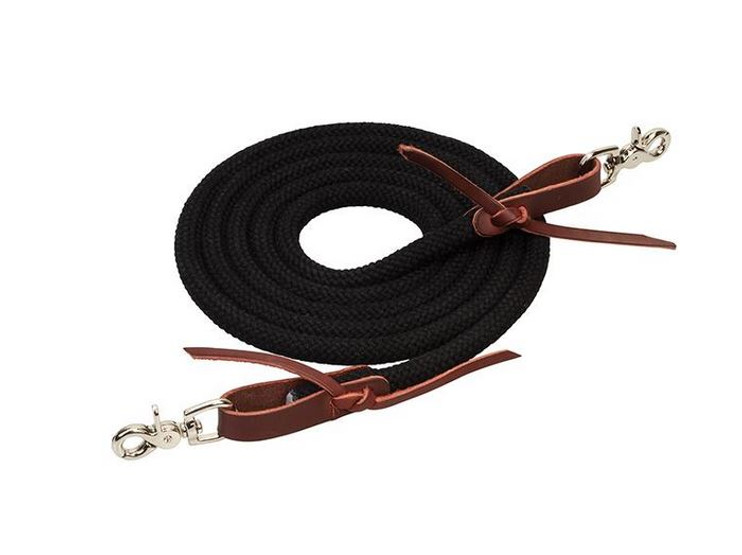 Weaver EcoLuxe Bamboo Round Trail Rein Black