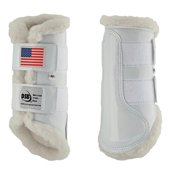 DSB Glossy White USA Flag Boots
Pair