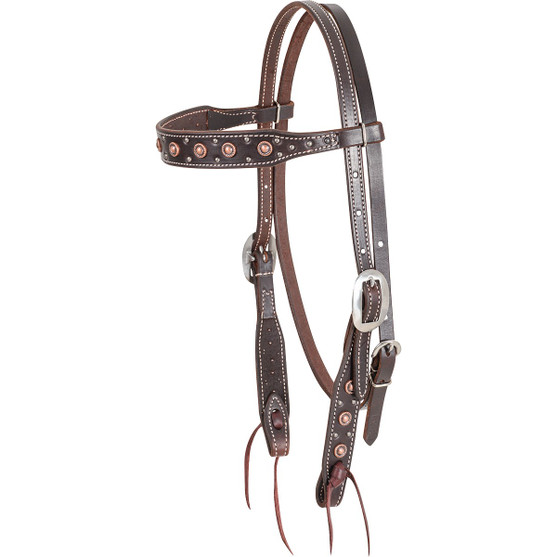 Martin Saddlery Rope Edge Dots Brow Headstall
Chocolate