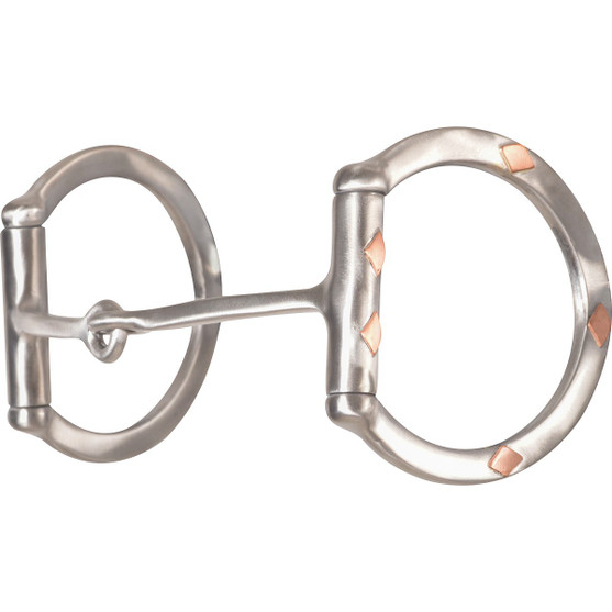 Classic Equine Square Snaffle Diamond D Ring
stainless steel with copper diamonds