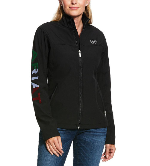 Ariat Women's Team Softshell Mexico Jacket Black front