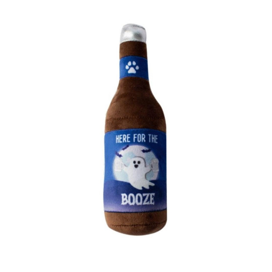 Halloween Plush Dog Toy Here For the Boo-ze