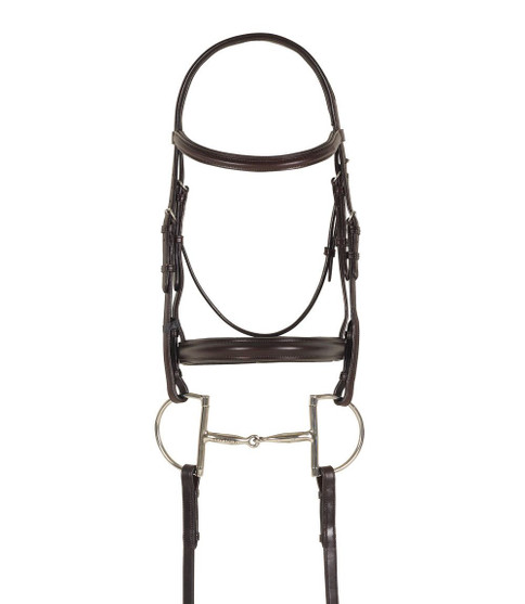 Ovation Draft Cross Plain Raised Padded Bridle
Brown leather