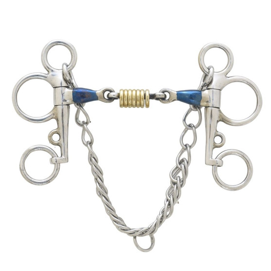 Centaur Blue Steel Brass Roller Disks Tom Thumb Pelham