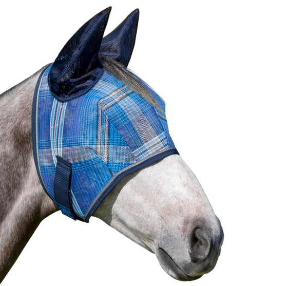 Kensington Fly Mask with Ears Web Trim 181 Blue