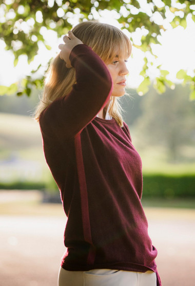 TKEQ Cassidy Crew Neck Sweater canyon side