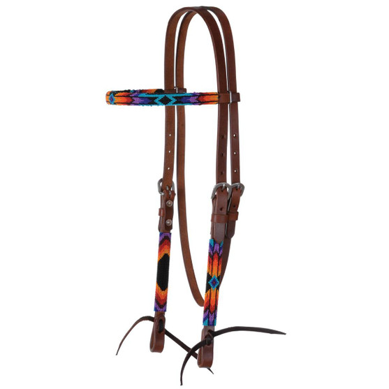 Circle Y Vibrant Infinity Beaded Browband Headstall