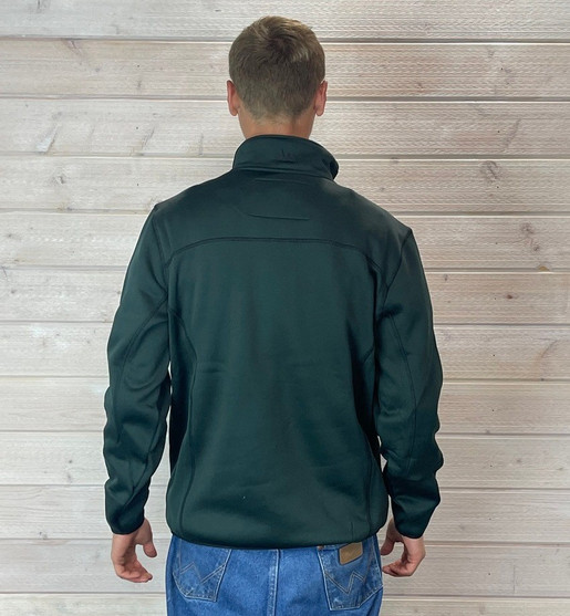 Powder River Men's Heather Knit 1/4 Zip hunter back