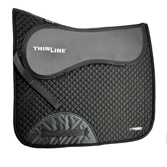 ThinLine Quilted Dressage Square Saddle Pad black