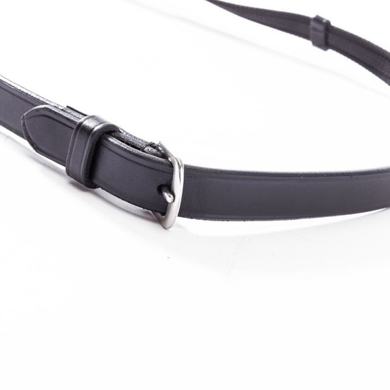 Kavalkade Rolled Rubberized Reins black buckle