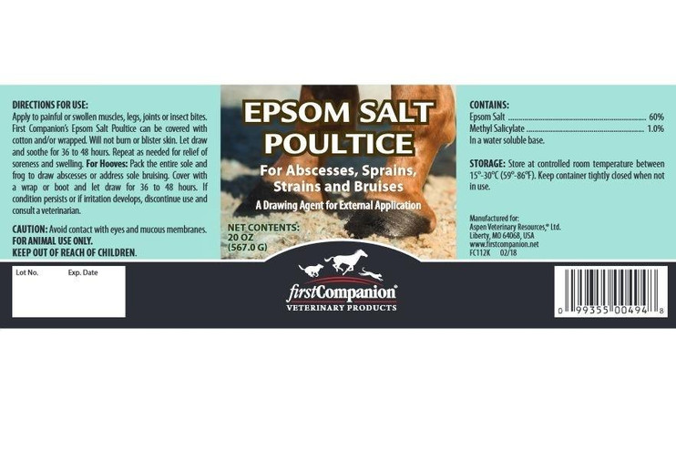 First Companion Epsom Salt Poultice label