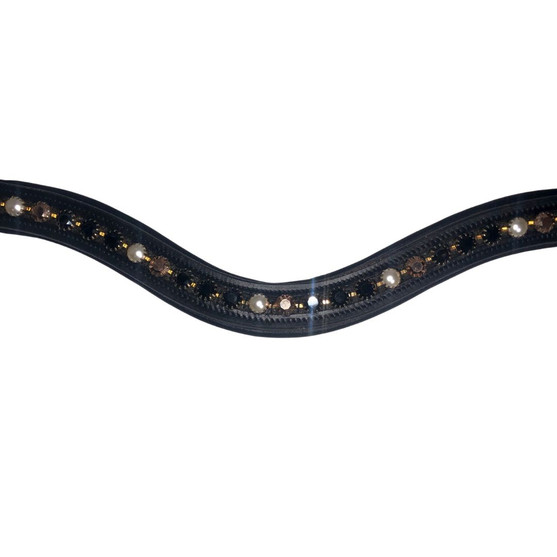 Red Barn Cobalt & Copper Curved Browband center