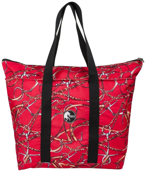 Lila Snaffle Bit Bridles Tote RED FRONT