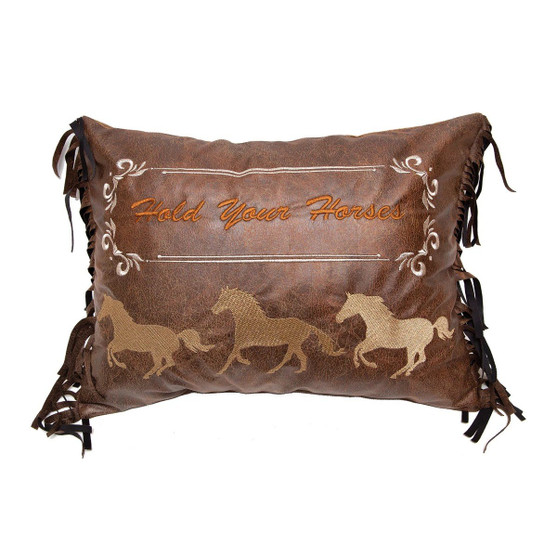 Hold Your Horses Western Pillow