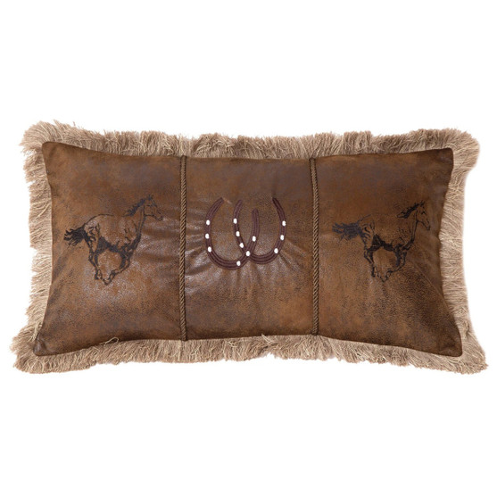 Running Horses Western Pillow