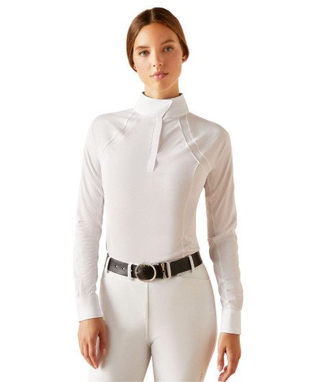 Ariat Sunstopper 3.0 Pro LS Show Shirt WH KAMRN front