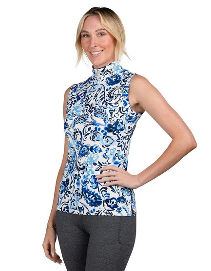 Kastel Denmark Ikat Shirt Sleeveless ZIPPED