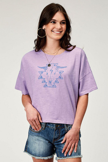 Roper Skull Crop Tee FRONT