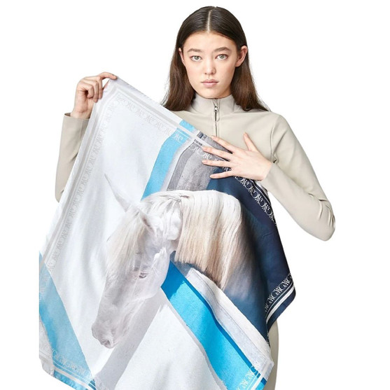 Yagya Printed Silk Scarf HORSE ART