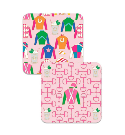 Derby Party Double Sided Thick Paper Coasters