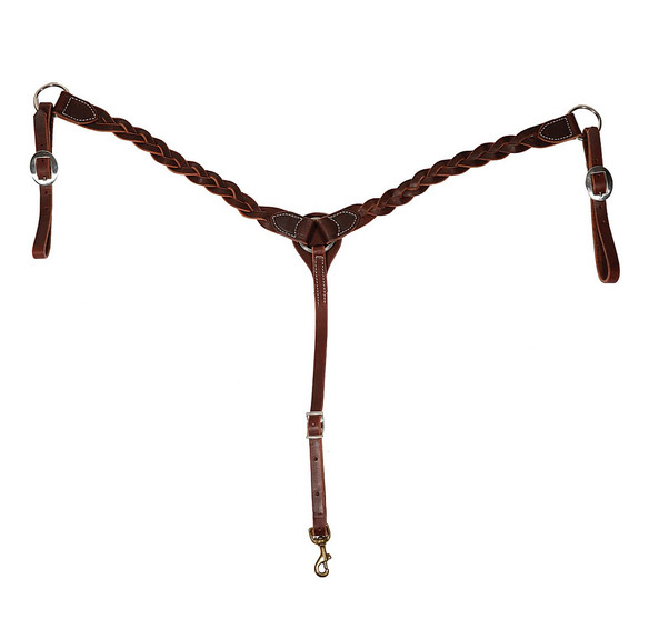 Professional's Choice Infinity Braid Breast Collar BURGUNDY