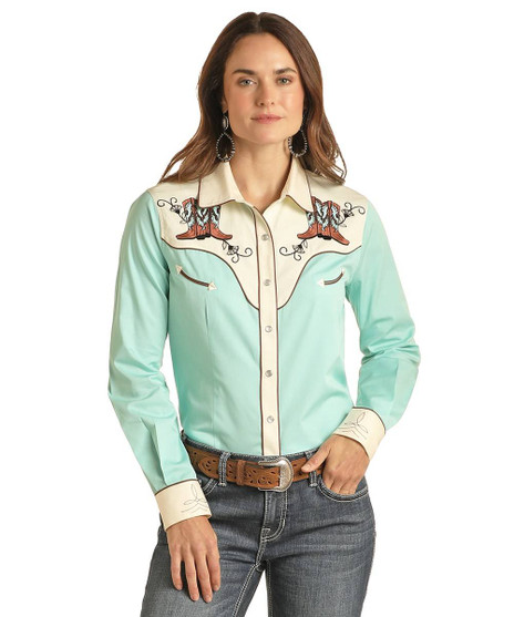 Panhandle Retro Boots Snap Shirt FRONT