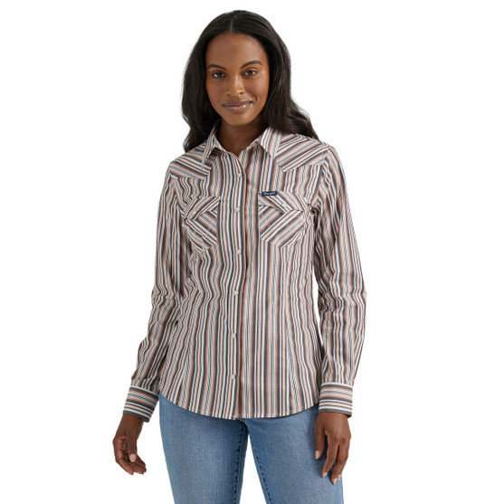 Wrangler Vintage Stripe Pearl Snap Shirt