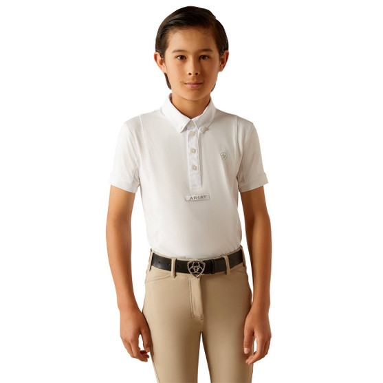 Boys Ariat TEK Short Sleeve Show Shirt FRONT