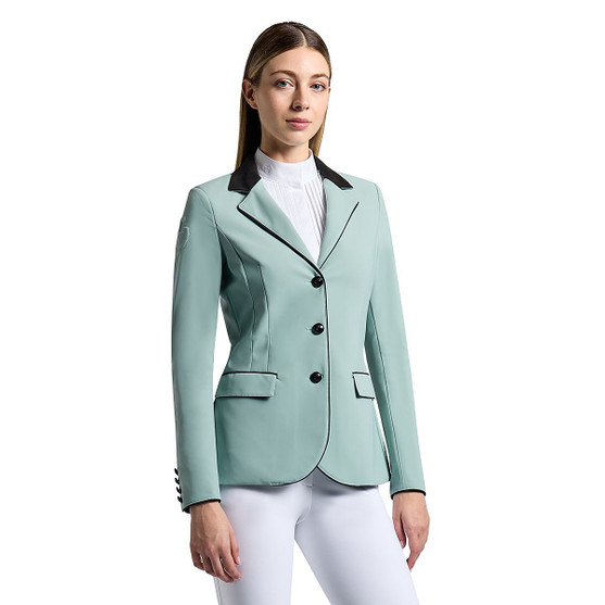 Cavalleria Toscana Lt Teal Green GP Riding Jacket FRONT